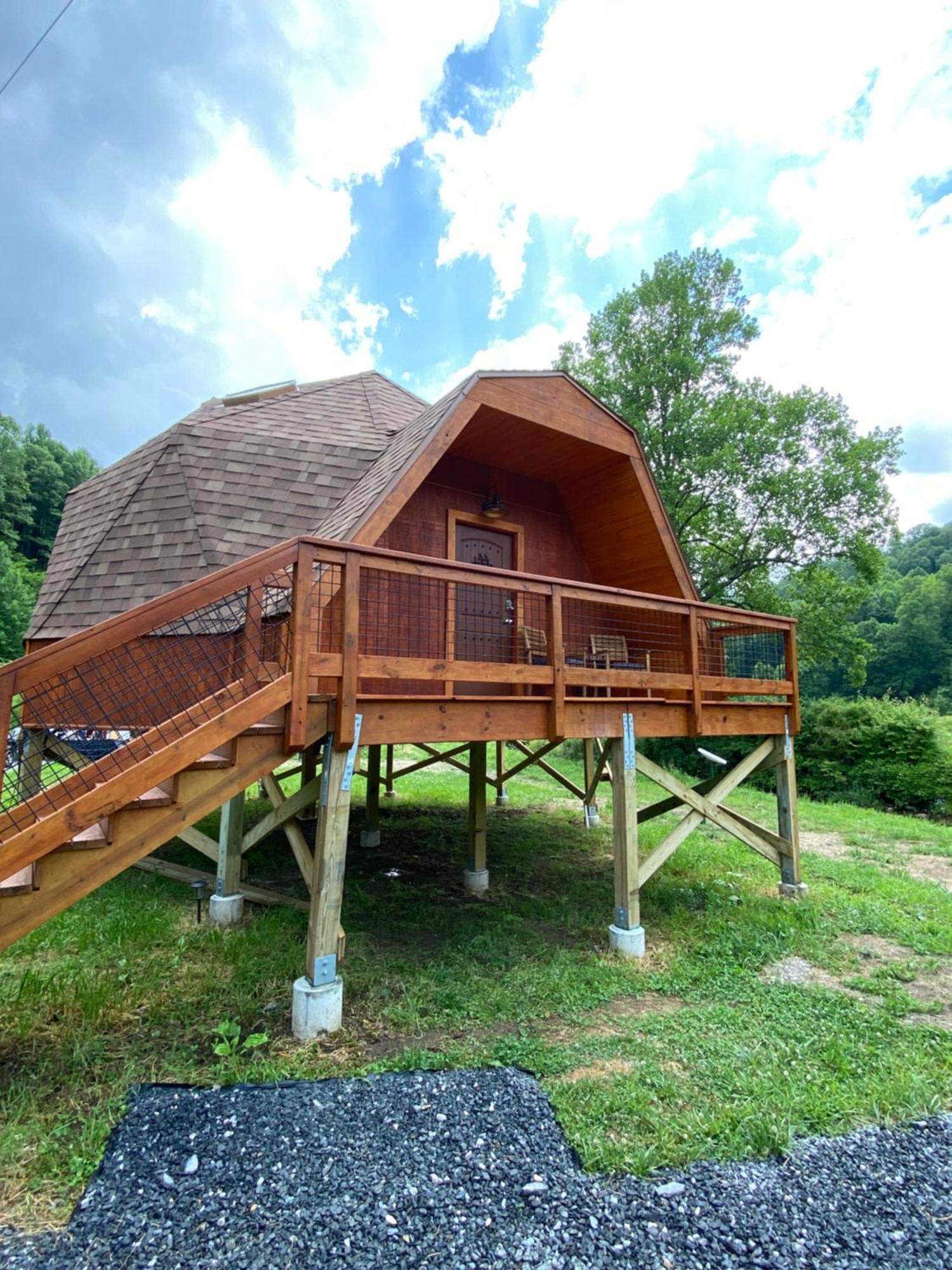 فيلا Natahala Glamping Red Dome #23 Topton المظهر الخارجي الصورة